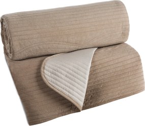 PREHOZ NA POSTEĽ VELVET2 170X210 CM BÉŽOVÝ