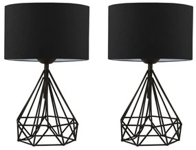 Dve stolné lampy Loure čierne