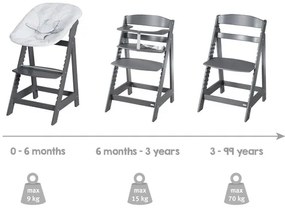 roba Detská vysoká stolička Born Up Zickzack 2 v 1 (antracitová)  (100366796)