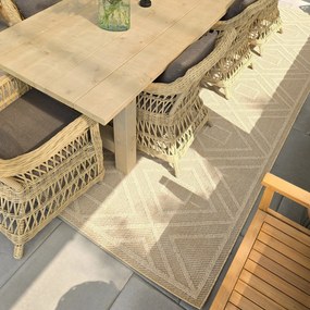 Ayyildiz, Kusový koberec Patara 4956 Beige – na von aj na doma, 80x150, béžová, chodba / predsieň