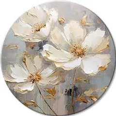 Okrúhle obrazy s akrylom Kvety v plesových šatách