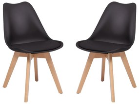 Sada dvoch moderných stoličiek Jazz, Farby:: prírodná / čierna