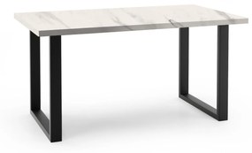 Rozkladací jedálenský stôl BOWEN biely mramor Rozmer stola: 160/260x90cm