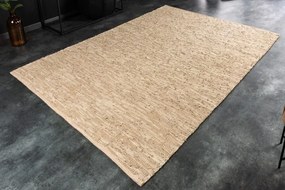 Koberec z čistej béžovej kože konope 160 x 230cm