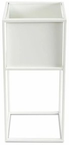 KOVOVÝ KVETINÁČ SO STOJANOM PLAIN 50X24 CM BIELA