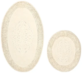 Sada 2 kusů koupelnových předlořek Cotton Cream III. béžová
