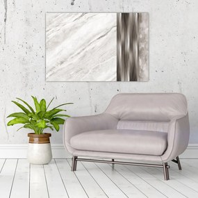 Obraz - Mramor so striebornými linkami (90x60 cm)