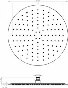Hlavová sprcha z nehrdzavejúcej ocele v lesklo striebornej farbe ø 40 cm Slim – Sapho