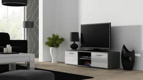 Televízny stolík Cama SOHO RTV 140 S4 sivý mat/biely lesk