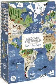 Londji Puzzle so žetónmi 200ks: Mapa Sveta