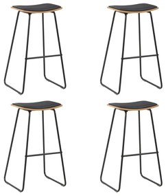 Barové stoličky 4 ks čierne umelá koža