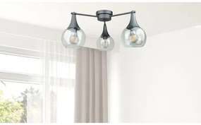 Prisadený luster STAR 3xE27/60W/230V čierna/číra