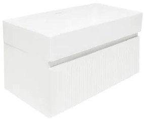 Kúpeľňová skrinka s umývadlom SAT Evolution 78x30x44,8 cm biela matná SATEVO80WMU2, 1 ks