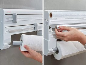 Nástenný držiak na kuch.utierky, alobal, fólie s rezačkou LEIFHEIT