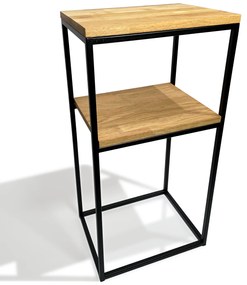 Dekorstudio Konzola LOFT dubová 40x80x30cm dvojpolicová