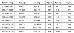 Mexen Pretoria sprchovací kút 95x90cm, 6mm sklo, chrómový profil-číre sklo, 852-095-090-01-00