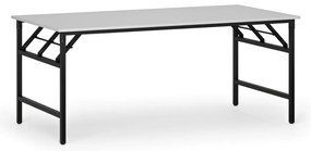 Konferenčný stôl FAST READY, 180x90 cm, čierna podnož, biela