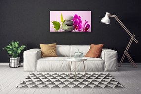 Obraz Canvas Orchidea vstavač kamene 125x50 cm