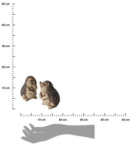 Záhradná figúrka z polyresínu Maggy, sada 2ks, 12 cm, hnedá