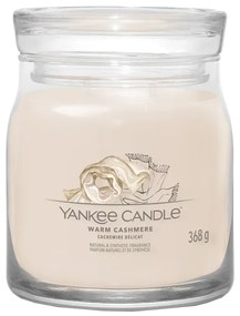 Yankee Candle vonná sviečka Signature v skle stredná Warm Cashmere, 368 g