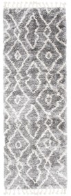 Kusový koberec shaggy Daren sivý atyp 70x300cm