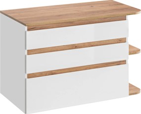 Comad Kúpeľňová skrinka pod umývadlo Platinum 90 biela/zlatý dub craft