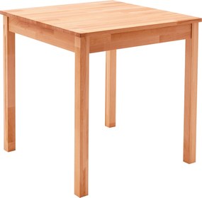 XXXLutz JEDÁLENSKÝ STÔL, jadrový buk, farba buka, 70/70/76 cm P & B - Stoly - 001700004502
