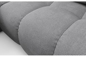 Rozkladacia rohová čalúnená sedacia súprava s úložným priestorom v tvare L ALMADA ľavá sivá