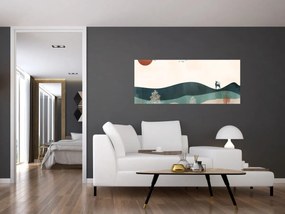Obraz - Ilustrovaná krajina (120x50 cm)