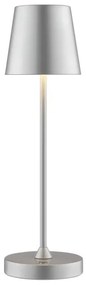 Brilliant - LED stmievateľná nabíjateľná dotyková stolná lampa ELORA LED/2,5W/5V 2700K IP44 strieborná