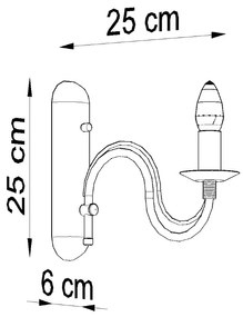 Nástenné svietidlo Minerwa, biele telo svietidla