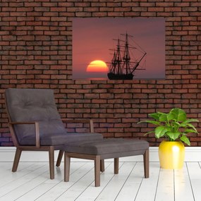 Obraz - Stredoveká loď (90x60 cm)