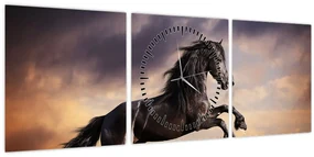 Obraz - Kone (s hodinami) (90x30 cm)