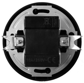 Elhard Zvončekové tlačidlo Retro Klasik, čierne KL1202B