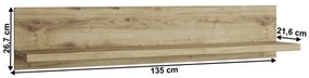 Regál DORSI 135, dub Navarra