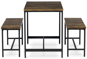 Jedálenský set s 2 lavicami OLD WOOD, 110 x 60 x75 cm