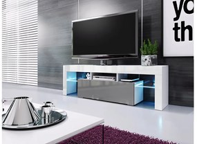 moderná TV skrinka Vera 138 cm - Grafitový lesk