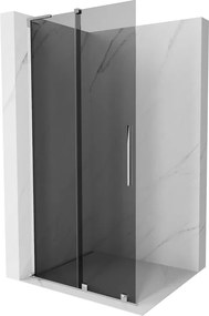 Mexen Velar L, posuvná sprchová zástena Walk-in 120 x 200 cm, 8mm šedé sklo, chrómová, 871-120-003-43-01