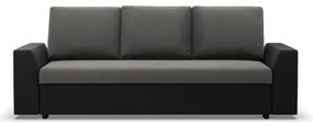 Trojmiestna rozkladacia sedačka LUGO tmavosivá / čierna