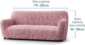 Bielastické poťahy BRILLANTE bordó trojkreslo (š. 170 - 220 cm)
