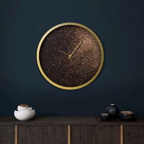 EUROFIRANY Dekoratívne nástenné hodiny 40 cm x 5 cm čierna