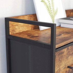 LEOBERT Priestorná komoda – rustikálna hnedá