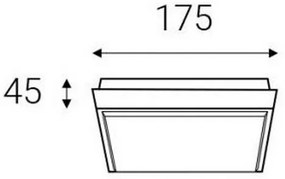 LED2 - LED Vonkajšie stropné svietidlo QUADO LED/10W/230V antracit IP54