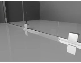 Mexen Velar, sprchový kút s posuvnými dverami 150 x 80 cm, 8mm šedé sklo, chrómová, 871-150-080-41-01