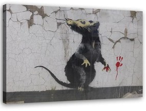 Gario Obraz na plátne Banksy krysia labka Rozmery: 60 x 40 cm