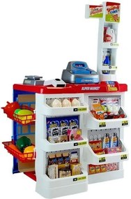 LEAN Toys Trh s hračkami s vozíkom Fiškálna pokladňa Skener Nákupy potravín