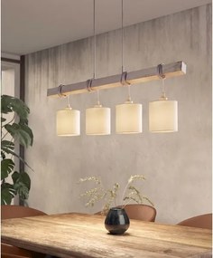 BRILAGI - LED luster na lanku NUBILA 4xE27/60W/230V sivá/krémová