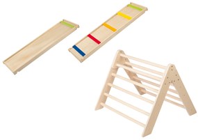 Playtive Rebrík a kĺzačka 2 v 1 + Lezecký trojuholník (800008227)