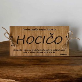 Drevená obálka na peniaze HOCIČO – originálny a vtipný darček | SENTOP PR0552