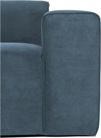 Modrý menčestrový modul pohovky (pravý roh) Sting – Scandic